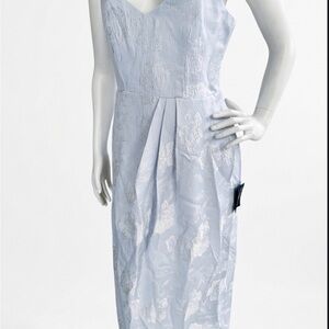 Lulu's Soft Blue Lace Midi Dress